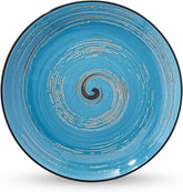 Wilmax Spiral Teller 6er Set aus Porzellan, 20 cm, Blau – WL-669612/A6